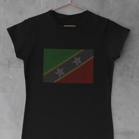 St Kitts & Nevis Rhinestone T-Shirt