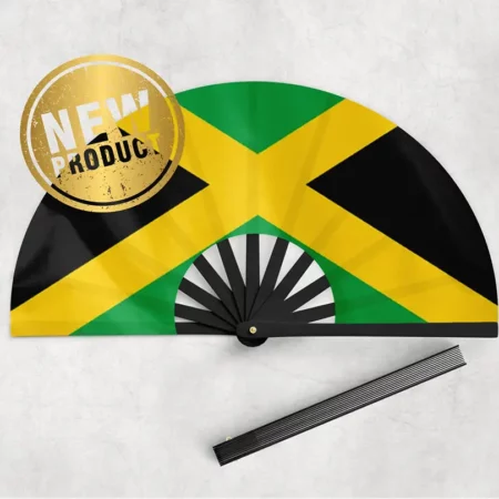 Caribbean Island Flag Bamboo Hand Fans