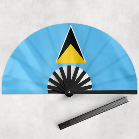 St Lucia Bamboo Hand Held Fan