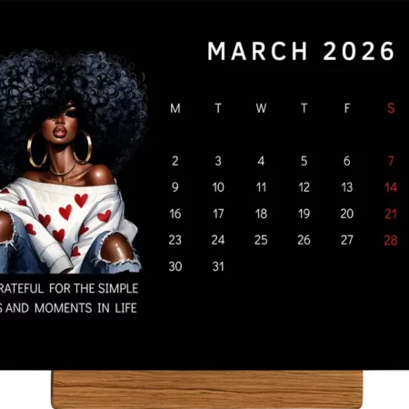 A6 Mini Desk Calendar 2026